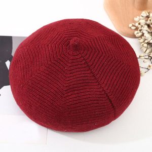 Winter Warm Solid Baret Vrouwen Vilt Wol Franse Lolita Baretten Caps Voor Vrouwen Meisje Unisex Lente Outdoor Mooie