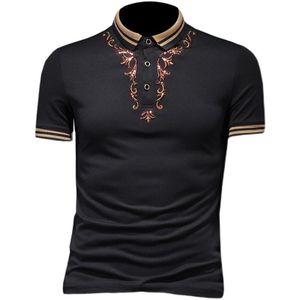 Luxe Zomer Heren Polo Shirt Korte Mouw Slim Polo Tops Casual Zaken Dress Shirt Ademend Streetwear Heren Kleding