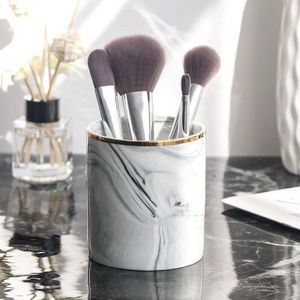 Cosmetica Make-Up Kwasten Opbergdoos Cilindrische Case Opslag Lipstick Brush Pen Houder Organizer Keramische Pen Opslag
