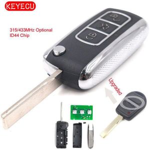 Keyecu Gratis Programmering Verbeterde Afstandsbediening Autosleutelzakje 315/433Mhz ID44 Chip Voor Land Rover Range Rover 2002-2006 /Sport 2006