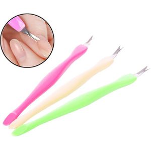 5/3/1Pc Cuticle Pusher Nail Art Vork Manicure Tool Voor Trim Dode Huid Vork Nipper Pusher trimmer Cuticle Remover