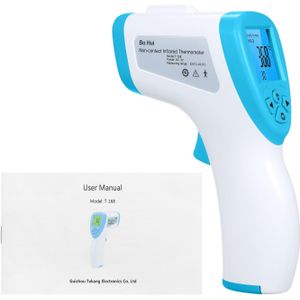 Non-contact Infrarood Thermometer 0.5S Snelle Reactie Blue Backlight Lcd Voorhoofd Thermometer Lichaam/Object Dual Mode
