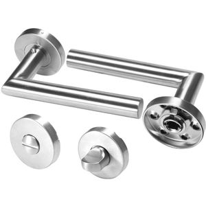 Deurklink Set Rvs Lock Interieur Thuis Deurklink Slot Duurzaam Verstelbare Klink Security WC/PZ/BB