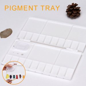 25 Grids Wit Vouwen Palet Kunst Verf Lade Kunstenaar Olie Aquarel Plastic Schilderij Paletten Voor Kinderen Tekening Speelgoed Sationery