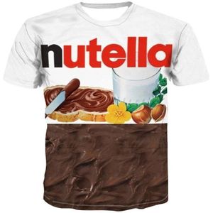 Mannen Tops Chocolade Melk Afdrukken T-shirt Korte Mouwen 3D Voedsel Creatieve T-shirt Zomer Casual Sport Tees shirt
