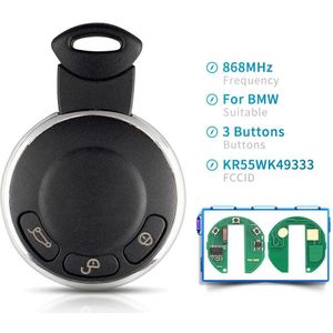 Keyyou KR55WK49333 315Mhz/868Mhz ID46 PCF7953 Chip Afstandsbediening Smart Key Voor Bmw Mini Cooper Fob 3 knoppen Autosleutel Geval