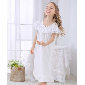Zomer Mouwloze Prinses Sleepdress Meisjes Modale Comfortabele Pyjama Kids Outfit Kinderen Thuis Kleding 3-12Y Ws1404