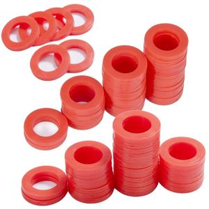 Wsfs Outdoor Tuinslang Siliconen Washer Pakking, 90Pcs Rood O-Ringen Silicone Washer Pakking Combo Pack Voor 3/4Inch Tuinslang