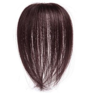 Allaosify Lange Rechte Synthetisch Haar Extensions Hoge Temperatuur Fiber Bruin Haarstukje Clip In Hair Extensions Haar Topper 10"