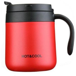 350/500Ml 304 Rvs Thermos Mokken Kantoor Vacuüm Cup Met Handvat Deksel Geïsoleerde Thee Mok Draagbare Thermos cup Thermosflessen