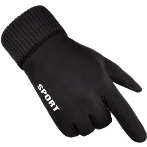 Winter Mannen Rijden Handschoenen Anti Slip Winddicht Thermische Warm Touchscreen Handschoen Ademend Winter Mannen Zwarte Suède Handschoenen Wanten