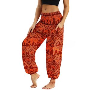 Mannen Vrouwen Broek Casual Gedrukt Bohemian Losse Yoga Reizen Lounge Festival Strand Baggy Boho Aladdin Jumpsuit Harembroek #40