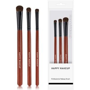 Happymakeup 3Pcs Wenkbrauw Borstel Make-Up Kwasten Set Eyeliner Wimper Lip Make Up Kwast Cosmetische Beauty Tool Kit Animal haar