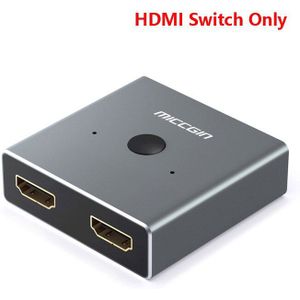 Hdmi Switch 1 In 2 Out Draad Control Hd 4K Voor Xbox 360 PS4 Smart Android Hdtv Switcher Adapter spliter Miccgin