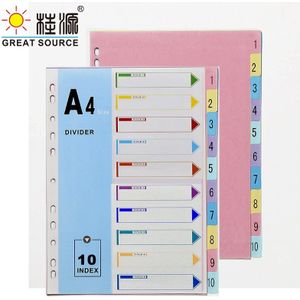 A4 Planner Index 11 Gaten 10 Verdelers Per Set Kleurrijke Kartonnen Index Card Voor Losse Blad Papier Bestandsmap Verdelers (3 Sets)