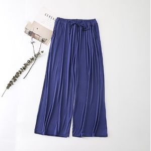 Lente herfst pyjamabroek vrouwen nachtkleding thuis broek losse lounge wear womens pijamas broek wijde pijpen katoen pyjama broek