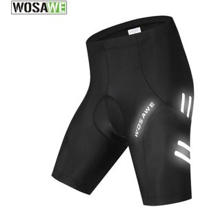 Wosawe Reflecterende 5D Padded Fietsen Motorfiets Shorts Shockproof Mtb Fiets Shorts Racefiets Shorts Panty Voor Mannen Vrouwen