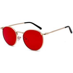 Zilead Clear Lens Metalen Frame Zonnebril Retro Vrouw Bril Mannelijke Zonnebril Ronde Goud UV400 Items