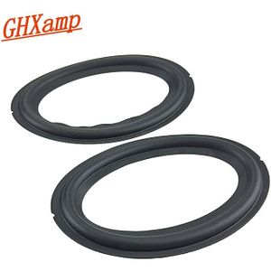Ghxamp 4 Inch * 6 Inch Auto Speaker Rubber Rand Ovale Speaker Surround Side Reparatie Vouwen Rand Schorsing Diy 147*108 Mm 2 Stuks
