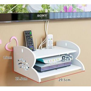 Punch-Gratis Router Wifi Woonkamer Socket Set-Top Box Rack Rack Router Opbergdoos Muur Opknoping Decoratieve partitie Slaapkamer