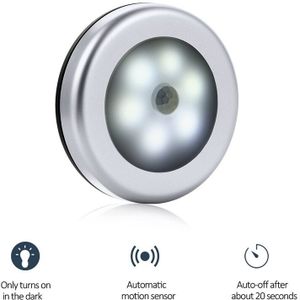 Litake Sensor Nachtlampje Batterij Aangedreven PIR Infrarood Motion Sensor Lamp Magnetische Infrarood Wandlamp Kabinet Trappen Licht Wit