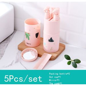 5pce/Set Reiskop Voor Tandenborstel Tand Badkamer Cups Reizen Set Draagbare Tandpasta Handdoek Opslag Paar Cup Wassen Accessorie