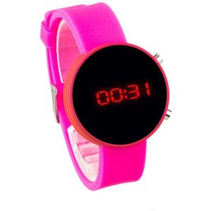 Stijlvolle Vrouwen Mannen Unisex Elektronische Led Digitale Klok Rose Goud Zilver Ronde Horloge Zegarek Damski