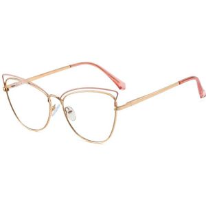 Anti-Blauw Blokkeren Bril Trends Cat Eye Vrouwen Bril Frame Oversized Optische Mode Decoratieve Glazen
