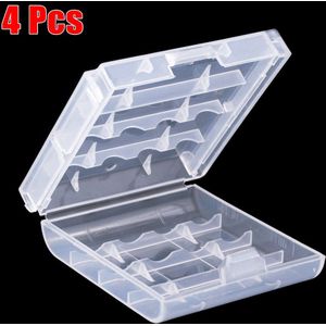 Waterdichte Plastic Batterijen Container Bag Case Aa/Aaa Batterij Opbergdoos Organizer Box Case Voor 4 Stuks Aaa Of aa Batterijen