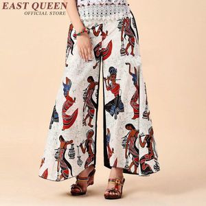 Linnen broek vrouwen traditionele chinese kleding boho stijl zomer broek voor vrouwen wijde pijpen broek gratis grootte AA2552 YQ