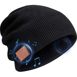 Neutrale Beanie Bluetooth Headset, Draadloze V 5.0 Gebreide Warme Muziek Bluetooth Hoed Met Ingebouwde Hd Stereo Speaker