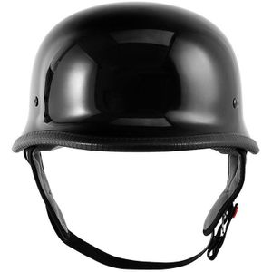 Dot Motor Motorfiets Duitse Half Gezicht Helm Voor Chopper Cruiser Scooter Biker Matte Black