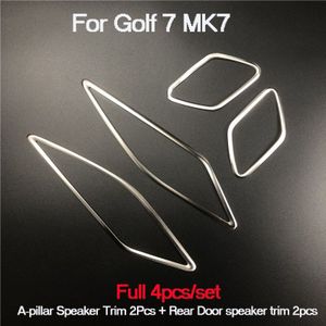 Auto-Styling Rvs Trim Bovenste Speaker Decoratie Frame Voor Volkswagen Golf 7 Mk 7 Accessoires