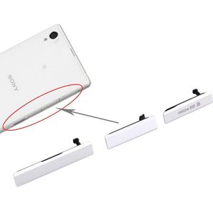 Ipartsbuy Sim-kaart Cap + Usb Data Poort Opladen Cover + Micro Sd-kaart Cap Stofdicht Blok Set Voor Sony xperia Z1 / L39h / C6903