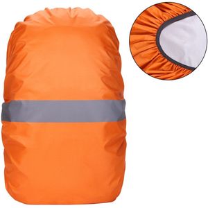 Rugzak Cover met Reflecterende Strip Vrouwen Mannen Waterdichte Tas Regenhoes Voor Fietsen Camping Wandelen Bergbeklimmen Oranje