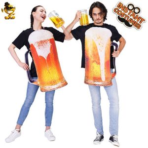 Unisex Oktoberfest Kostuum Rollenspel Bier Festival Tuniek Carnaval Vrouwen En Mannen Bier Cup Kleding Cosplay Kerst Kostuum