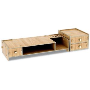 Houten Desktop Kast Computer Verhooging Plank Thuis Kantoorbenodigdheden Meubels Bureau Organizer Kast Schoon Opslag Planken