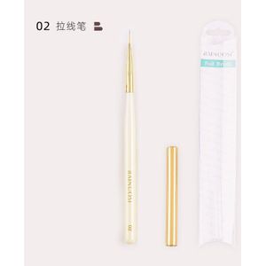 Japanse Stijl Manicure Borstel Nail Art Tool Franse Schuine Hoofd Lichttherapie Kleur Tekening Trekken Lijn Pen Uv Gel Nail borstel