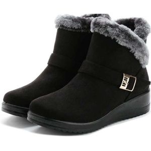 Laarzen Schoen Voor Vrouwen Casual Pluche Harige Vrouwen Winter Schoenen Vrouwelijke Gesp Retro Stijl Vrouw Laarzen Mode Schoenen Vrouw Botas mujer