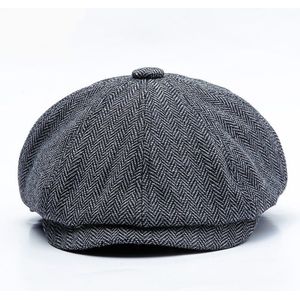 JAMONT Unisex Herfst Winter Krantenjongen Caps Mannen En Vrouwen Warm Tweed Achthoekige Hoed Voor Mannelijke Detective Hoeden Retro Platte Caps chapeau