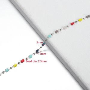 1Meter Kleurrijke Ketting Ster Gouden Ketting Rvs Enamel Ketting Accessoires Voor Sieraden Maken Componenten Diy Ketting