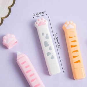 Leuke Kat Poot Roller Lijm Correctie Tape Briefpapier Corrector Student Veranderd