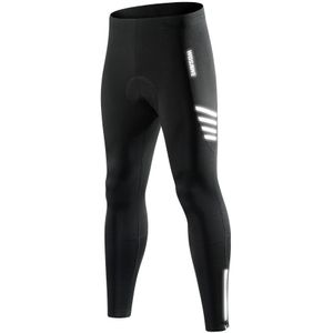Wosawe Winter Gewatteerde Heren Fietsen Broek Volledige Fleece Thermische Fiets Lange Broek Winddicht Reflecterende Warm Mtb Panty Leggings