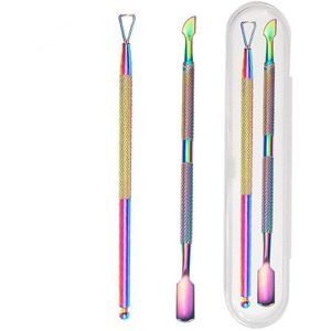 Nail Care Cleaner Nail Art Gereedschap Cuticle Pusher Set Manicure & Pedicure Tool Rose Gold Rvs Vinger Dode Huid push