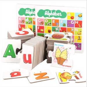 Kinderen Educatief Matching Puzzel Speelgoed 26 Hoofdletters Abc Kartonnen Brief Kleine Letters Pairing Cognitieve Wijsheid Ontwikkeling