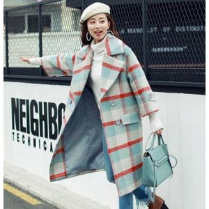 Plaid Jas Vrouwen Kleding Herfst Damesjas Winter Wol Jas Lange Oversized Jassen Blend Wollen Warme Vrouwelijke Bovenkleding