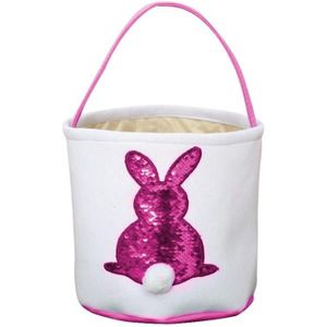 Pasen Bunny Mand Kids Behandelen Tas Jute Dual Layer Ei Candy Presenteert Houder Tote Opbergtas