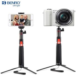 Benro SC1 carbon fiber mini statief selfie stok + Bluetooth draadloze voor smartphone Gopro Action Camera soft 3 4
