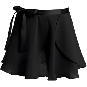 IEFiEL Kids Meisjes Speciale Dans Basic Classic Chiffon Mini Pull-On Wrap Rok met Taille Tie Kostuum ballerina jurk -up