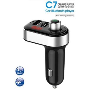 Bluetooth 5.0 Fm-zender Handsfree Car Kit Audio Ontvanger MP3 Speler Dubbele Usb 3.1A Fast Charger